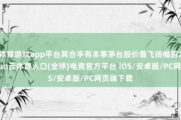 体育游戏app平台其合手有本事茅台股价最飞扬幅超20倍-开yun云体育入口(全球)电竞官方平台 iOS/安卓版/PC网页端下载