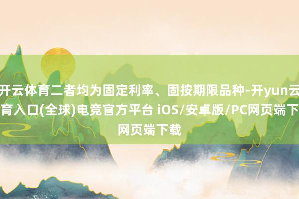 开云体育二者均为固定利率、固按期限品种-开yun云体育入口(全球)电竞官方平台 iOS/安卓版/PC网页端下载